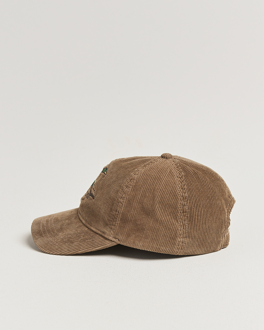 Uomini | GANT Graphic Embroidered Washed Cord Cap Taupe Beige | GANT | Graphic Embroidered Washed Cord Cap Taupe Beige