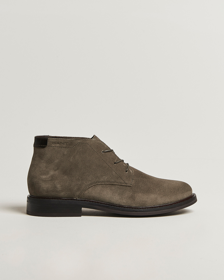 Uomini | Stivali | Gant | St Fairkon Suede Chukka Boot Dark Taupe