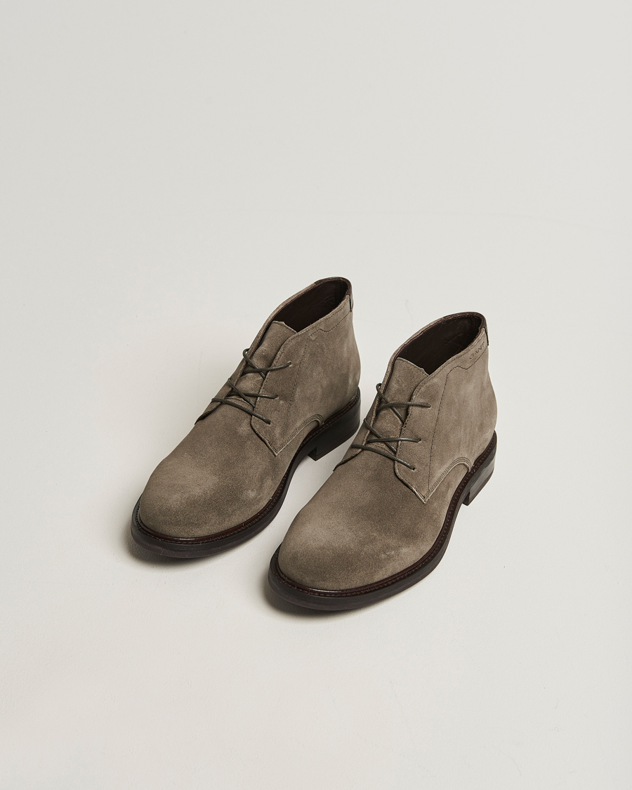 Uomini | Stivali | Gant | St Fairkon Suede Chukka Boot Dark Taupe