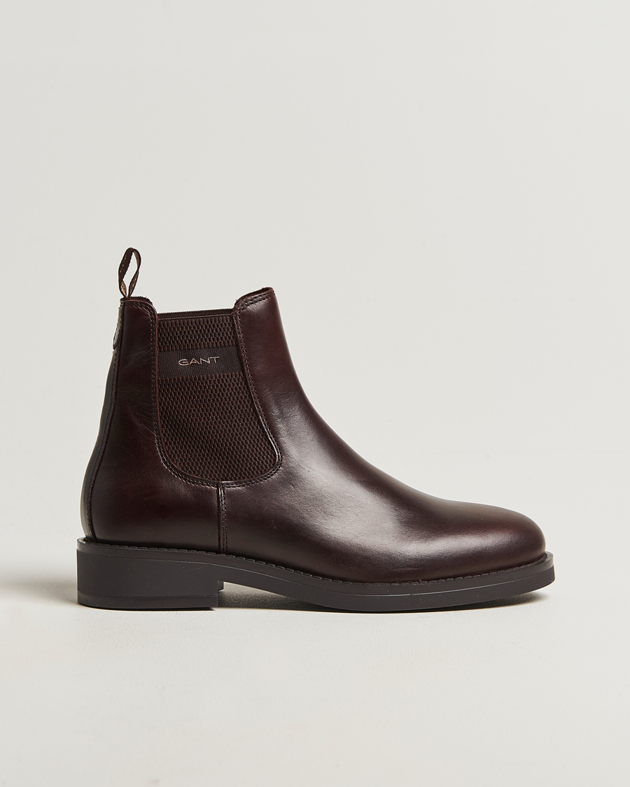 Uomini | Stivali | GANT | Prepdale Leather Chelsea Boot Dark Brown