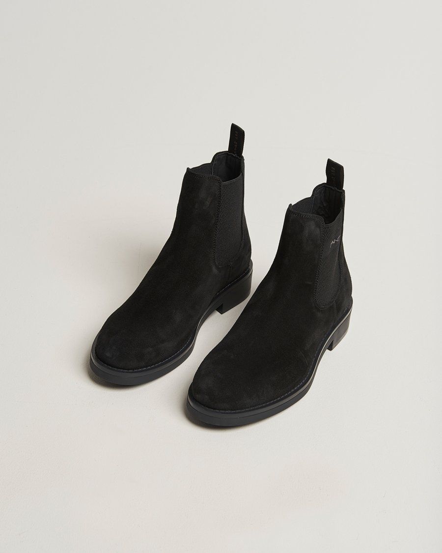 Uomini | Stivali | Gant | Prepdale Suede Chelsea Boot Black