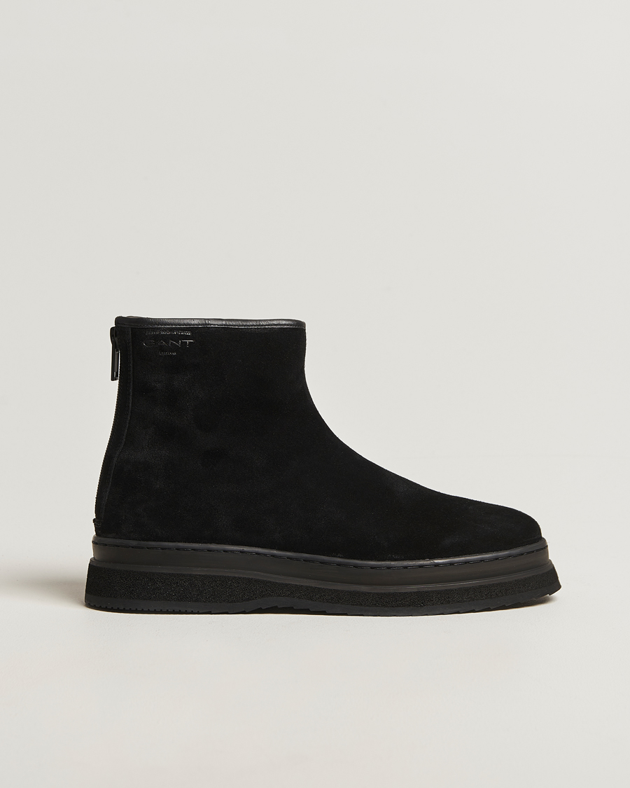 Uomini | Stivali | GANT | Blistown Shearling Suede Curling Boot Black