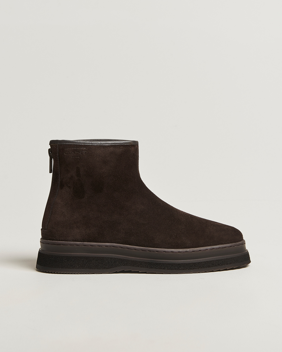 Uomini | Stivali | GANT | Blistown Shearling Suede Curling Boot Espresso Brown