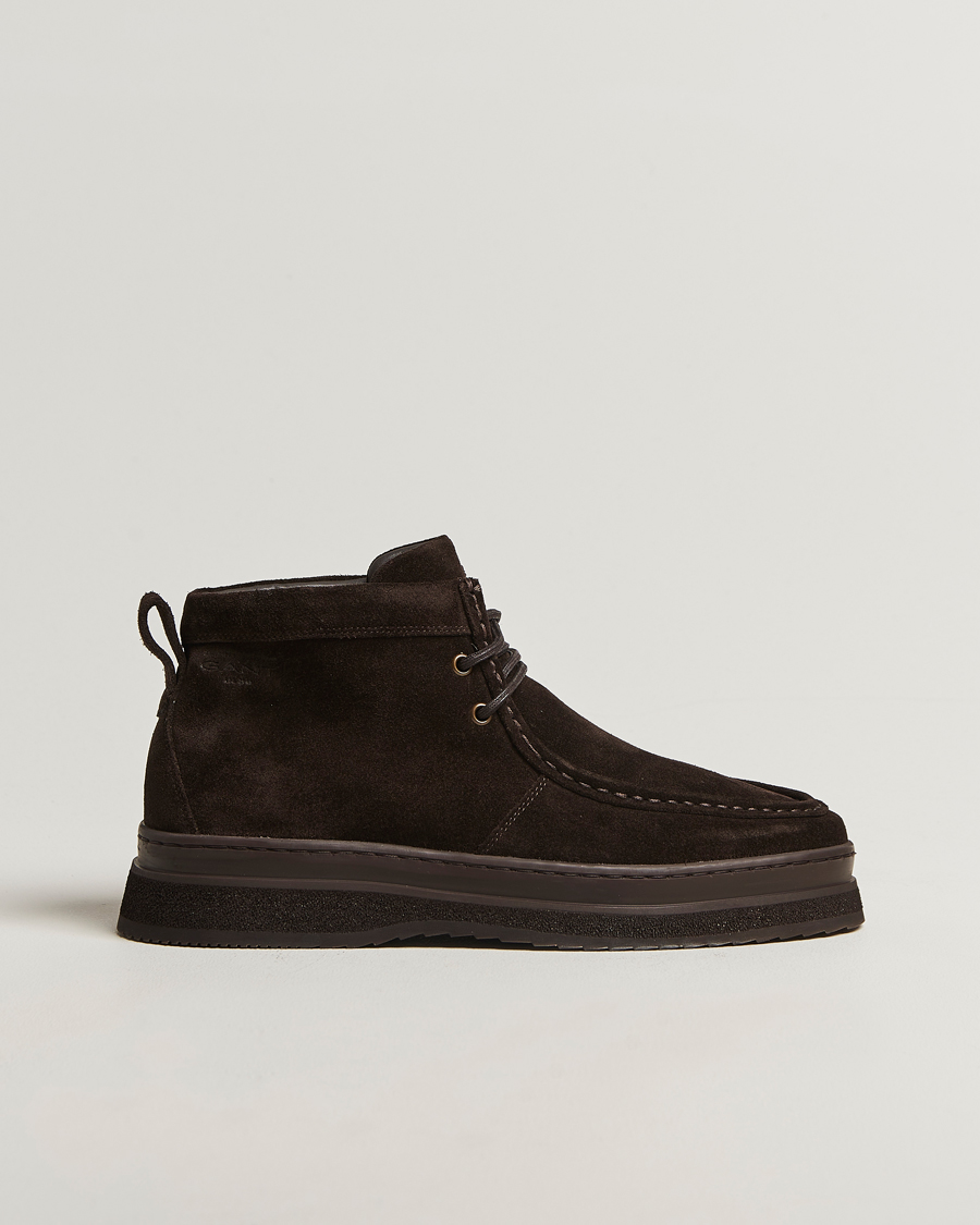 Uomini | Stivali | Gant | Blistown Suede Moc Toe Boot Espresso Brown