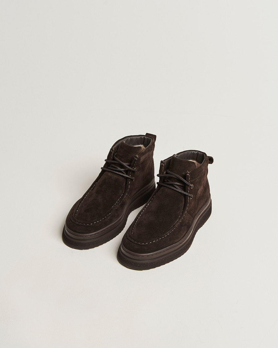 Uomini | Stivali | Gant | Blistown Suede Moc Toe Boot Espresso Brown