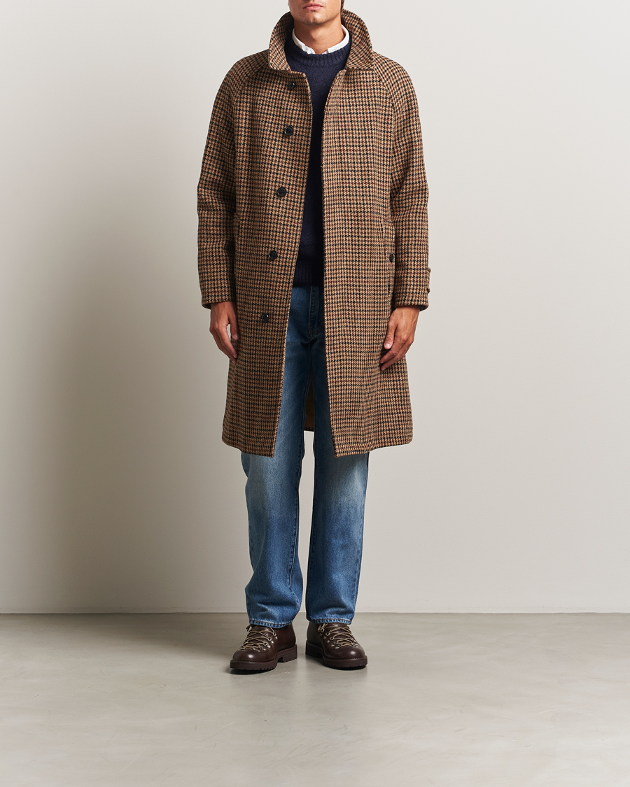 Uomini | Giacche | Gloverall | Harris Tweed Mac Coat Brown