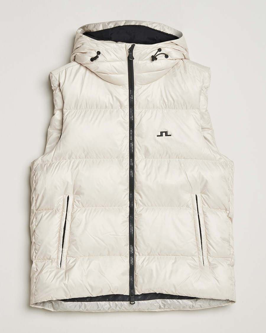 Uomini | Giacche | J.Lindeberg | Daryl Down Hooded Vest Moonbeam