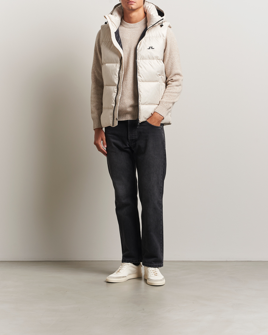 Uomini | Giacche | J.Lindeberg | Daryl Down Hooded Vest Moonbeam