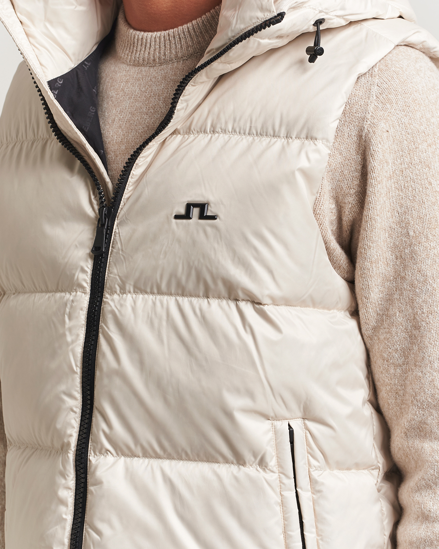 Uomini | Giacche | J.Lindeberg | Daryl Down Hooded Vest Moonbeam