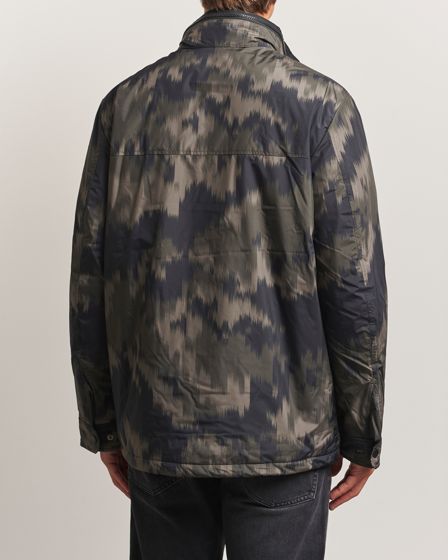 Uomini | Giacche | J.Lindeberg | Aiden 2L Padded Printed Field Jacket Wrap Forest