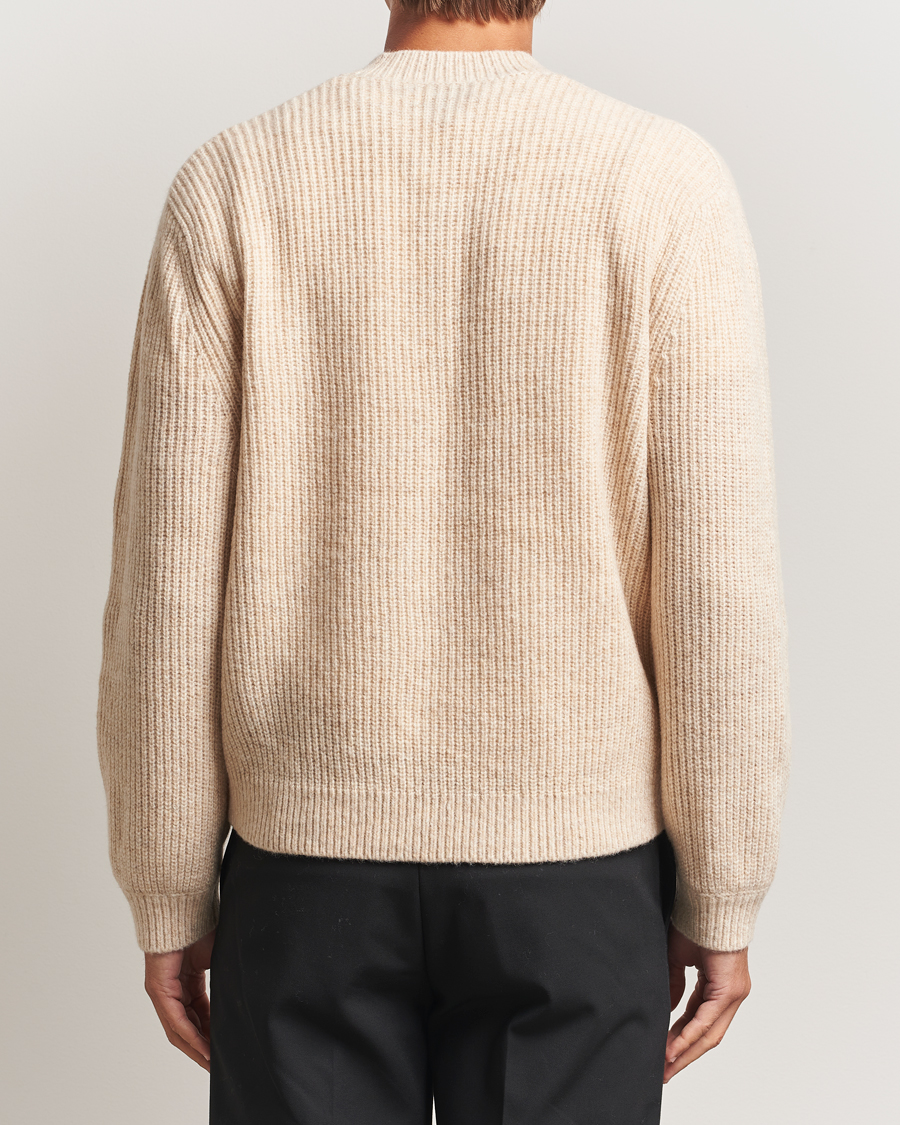 Uomini | Maglieria | J.Lindeberg | Vitor Wool Heavy Knitted V-Neck Moonbeam Melange
