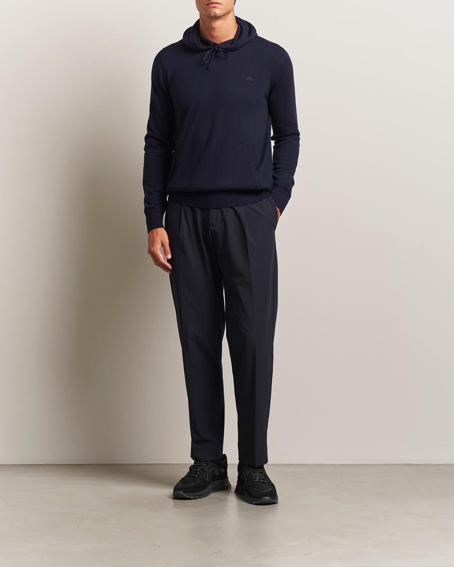 Uomini | Maglieria | J.Lindeberg | Karl Merino Hoodie Navy