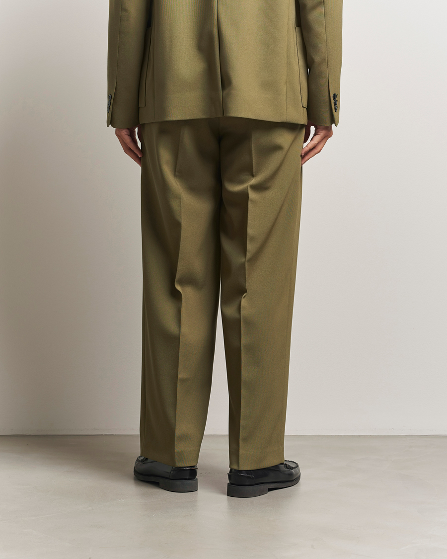 Uomini | Pantaloni | NN07 | Justin Double Pleated Suit Trousers Firene Green