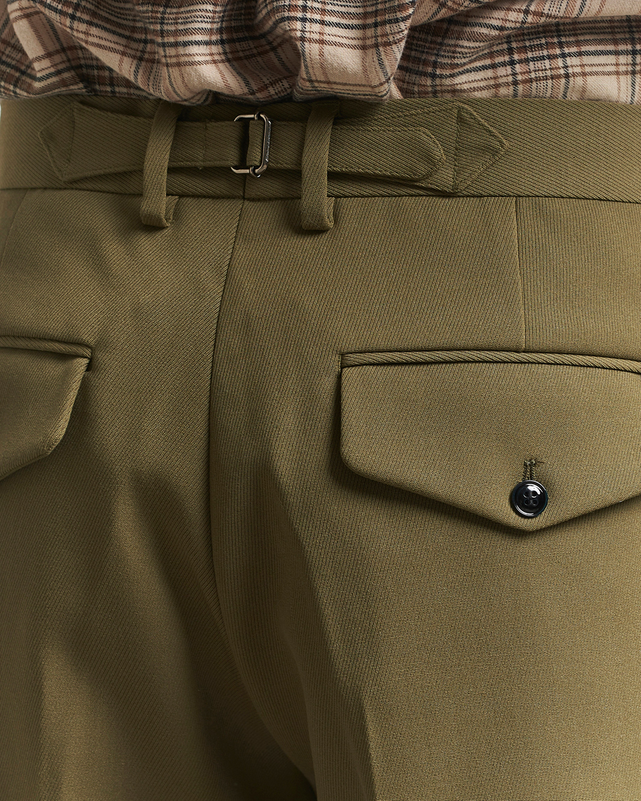 Uomini | Pantaloni | NN07 | Justin Double Pleated Suit Trousers Firene Green