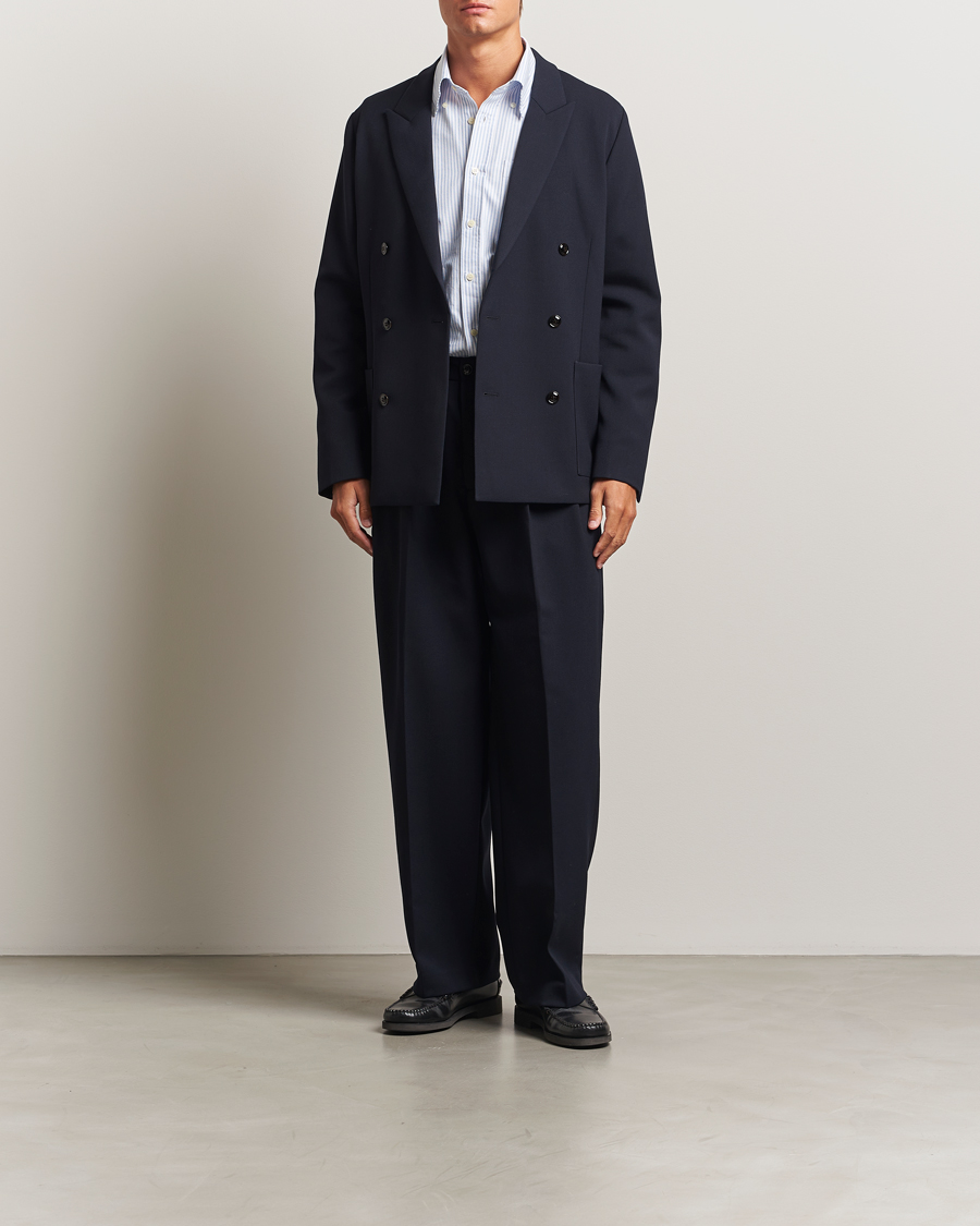 Uomini | Blazers | NN07 | Jordin Wool Double Breasted Blazer Deep Navy