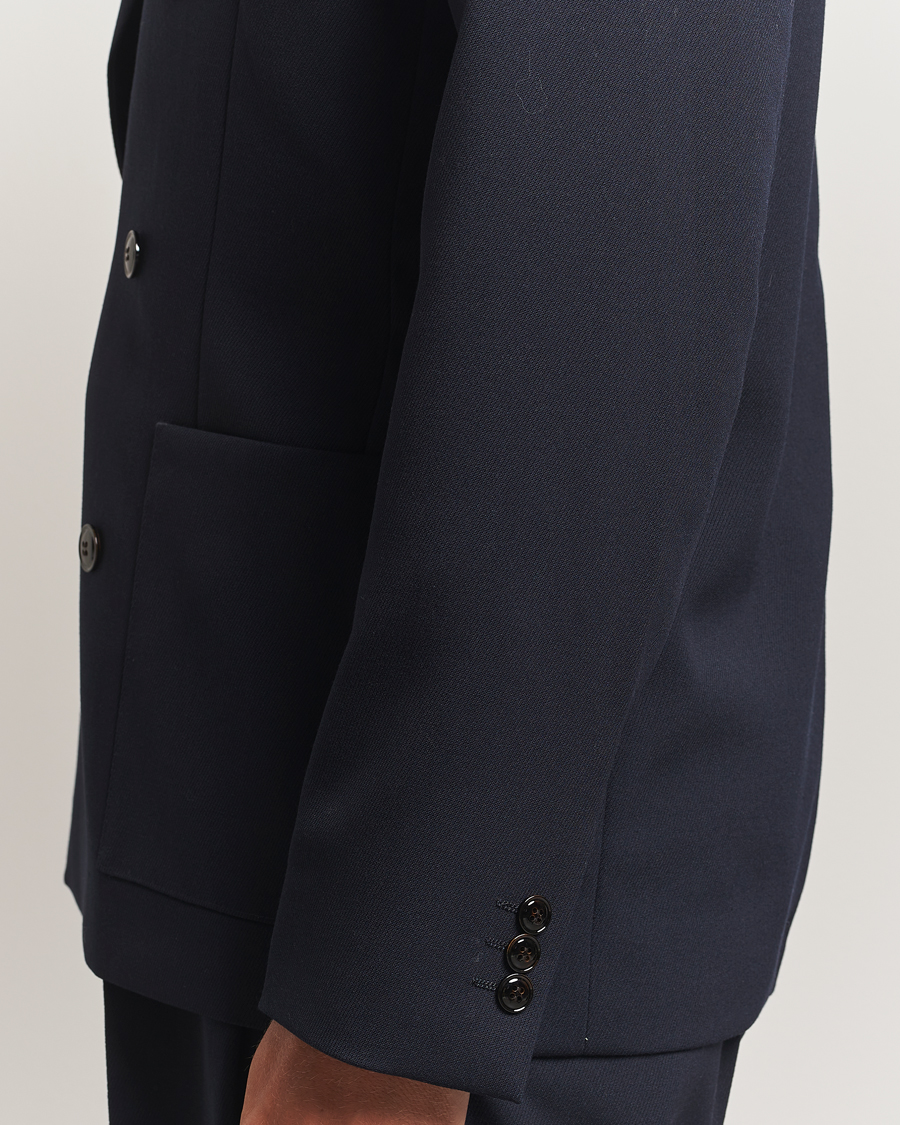 Uomini | Blazers | NN07 | Jordin Wool Double Breasted Blazer Deep Navy