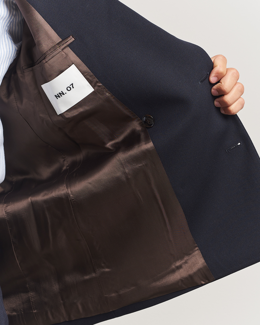 Uomini | Blazers | NN07 | Jordin Wool Double Breasted Blazer Deep Navy