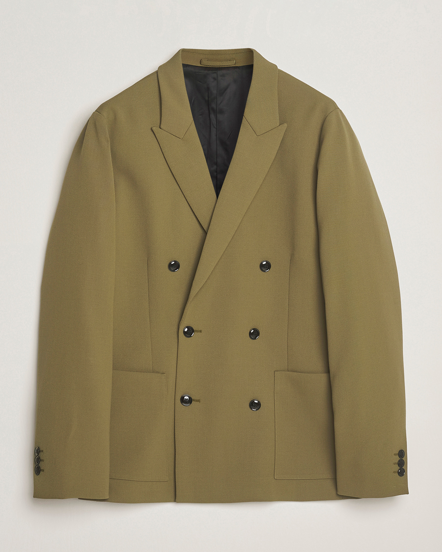 Uomini | Blazers | NN07 | Jordin Wool Double Breasted Blazer Firene Green