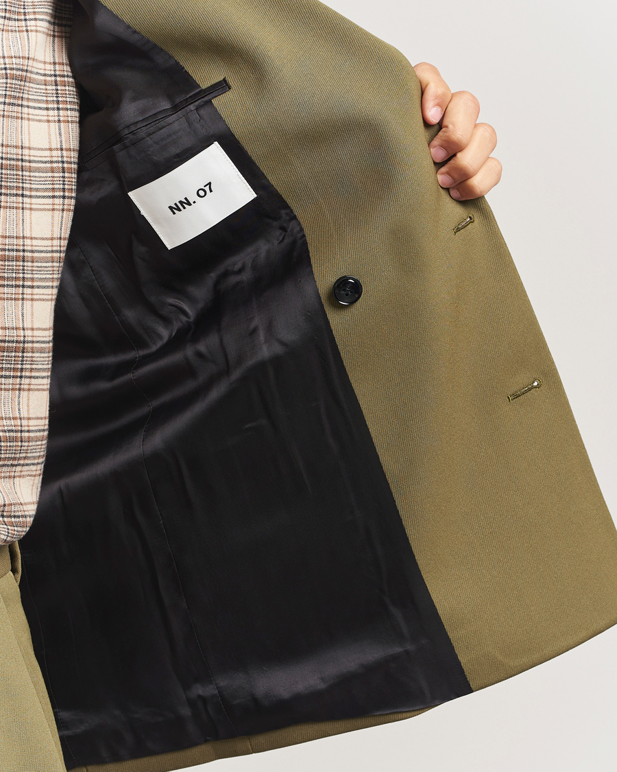 Uomini | Blazers | NN07 | Jordin Wool Double Breasted Blazer Firene Green