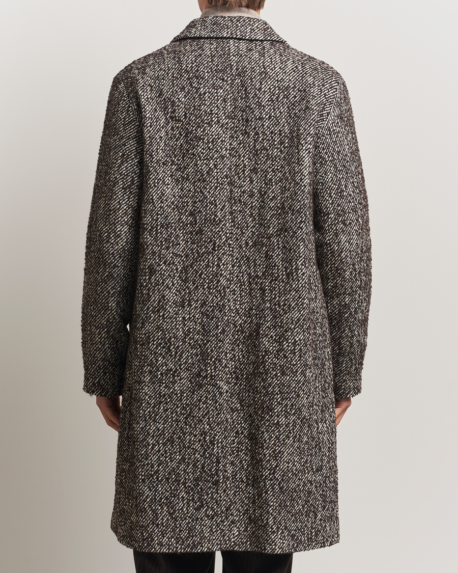 Uomini | Giacche | NN07 | Franco Wool Herringbone Coat Demitasse Brown