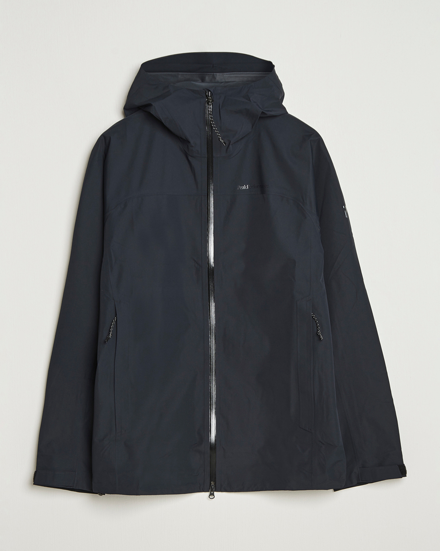 Uomini | Giacche | Peak Performance | Treeline Shell Hooded Jacket Black