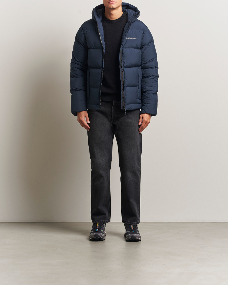 Uomini | Giacche | Peak Performance | Rivel Down Hooded Jacket Blue Shadow