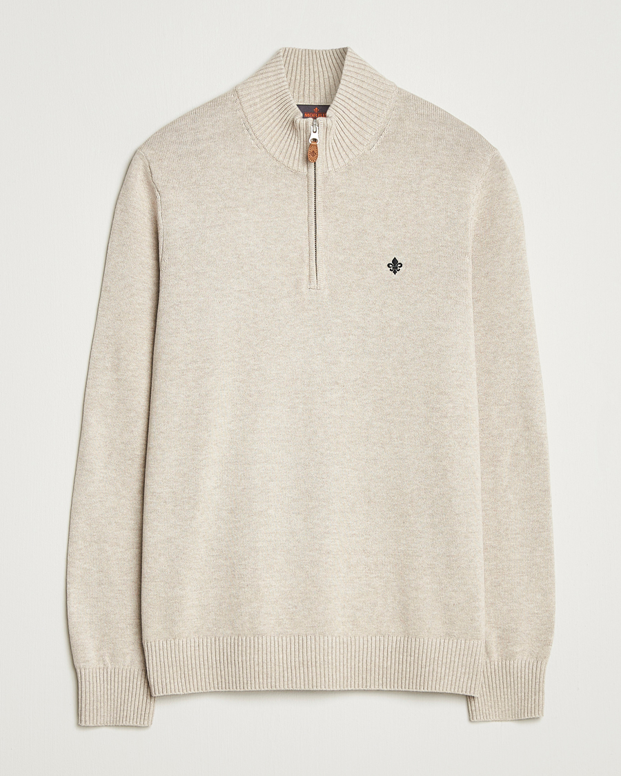 Uomini | Maglieria | Morris | Darmon Half Zip Beige