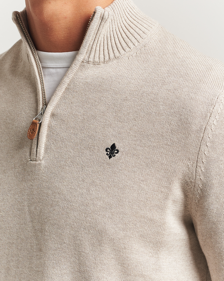 Uomini | Maglieria | Morris | Darmon Half Zip Beige
