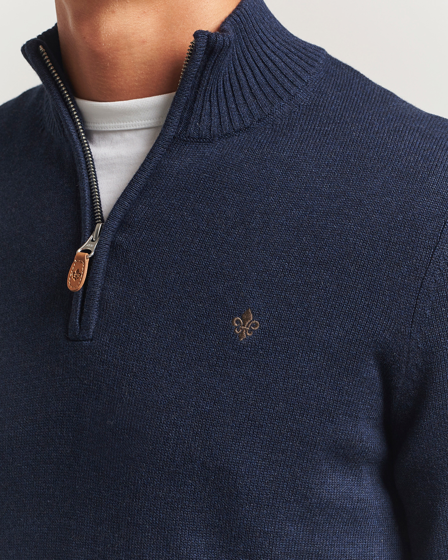 Uomini | Maglieria | Morris | Darmon Half Zip Blue