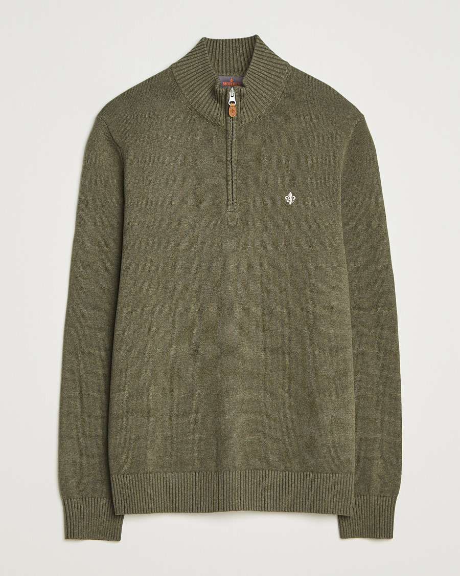 Uomini | Maglieria | Morris | Darmon Half Zip Olive