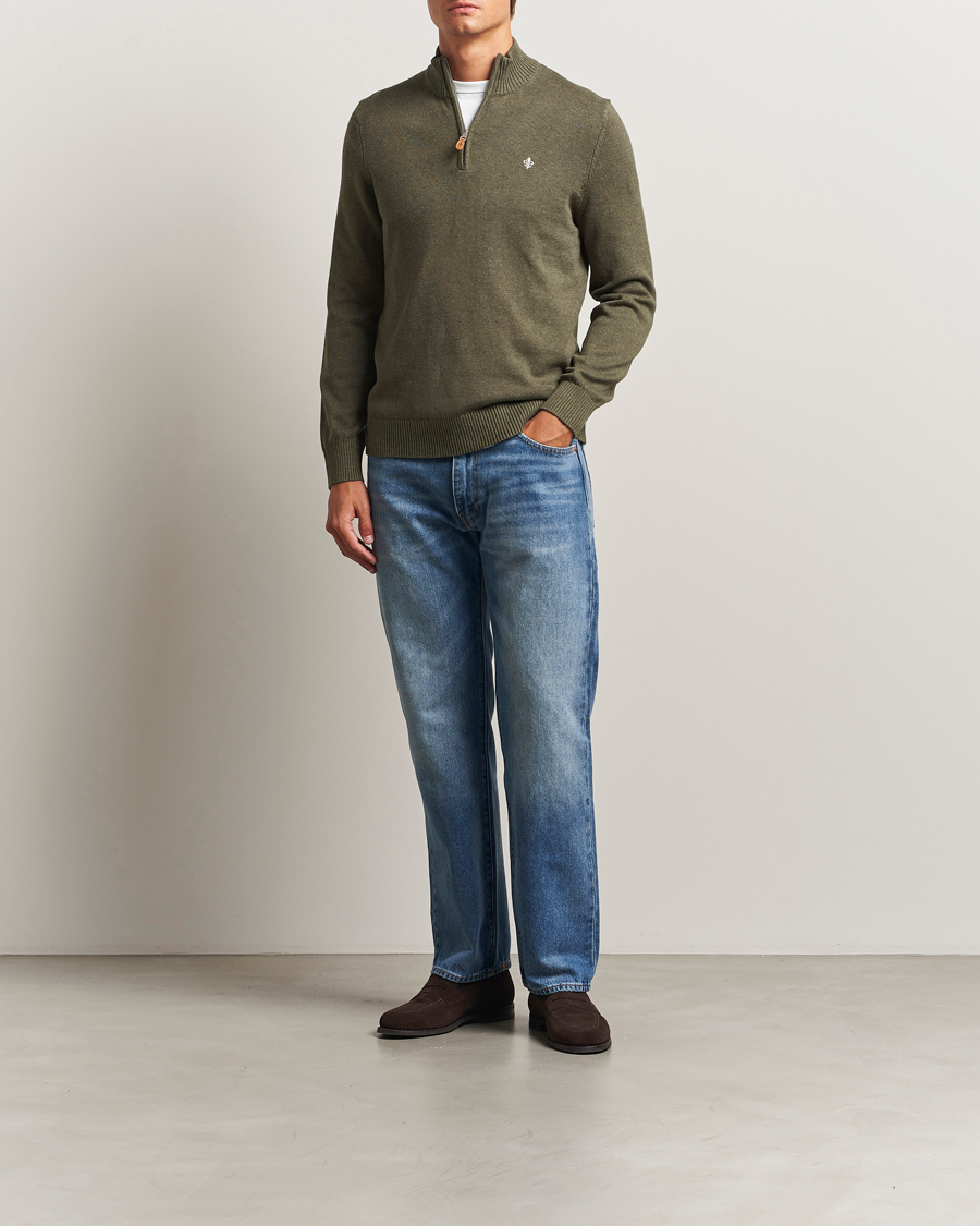 Uomini | Maglieria | Morris | Darmon Half Zip Olive