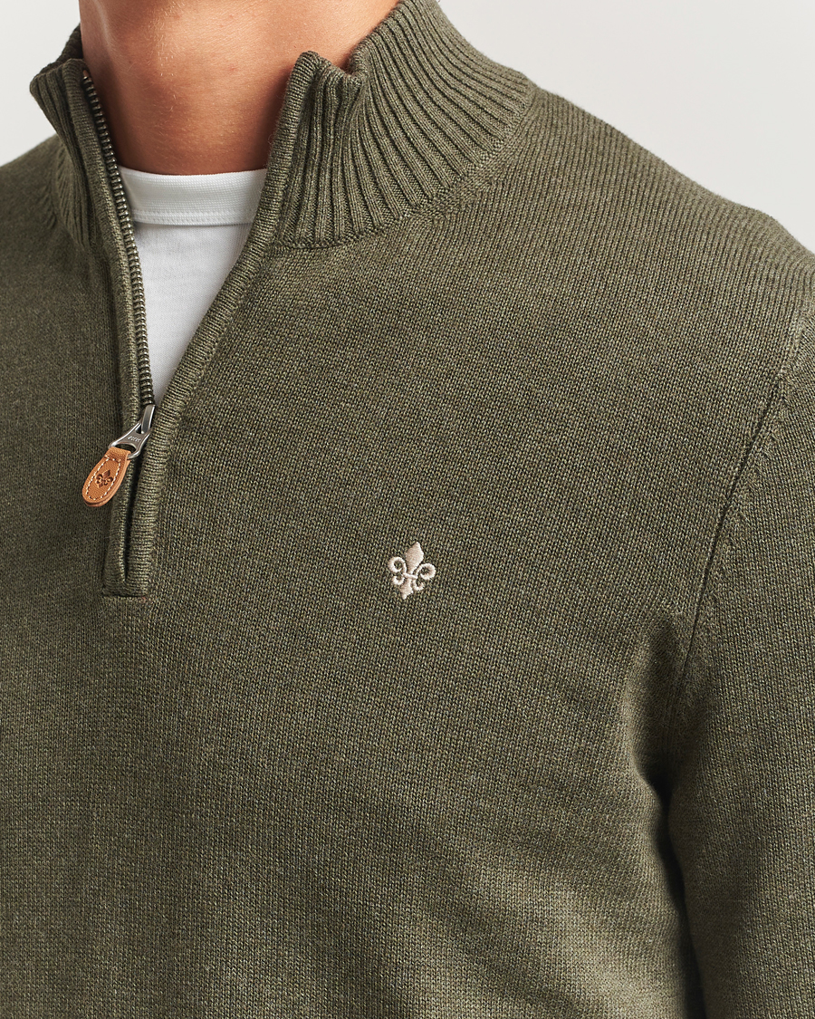 Uomini | Maglieria | Morris | Darmon Half Zip Olive