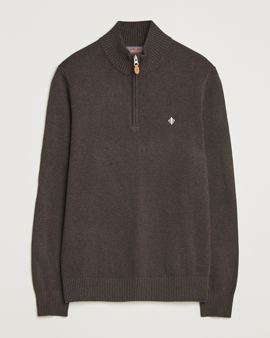 Uomini | Maglieria | Morris | Darmon Half Zip Brown