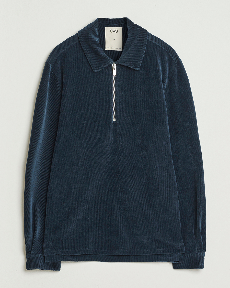 Uomini | Maglieria | OAS | Savvy Half Zip Dark Blue