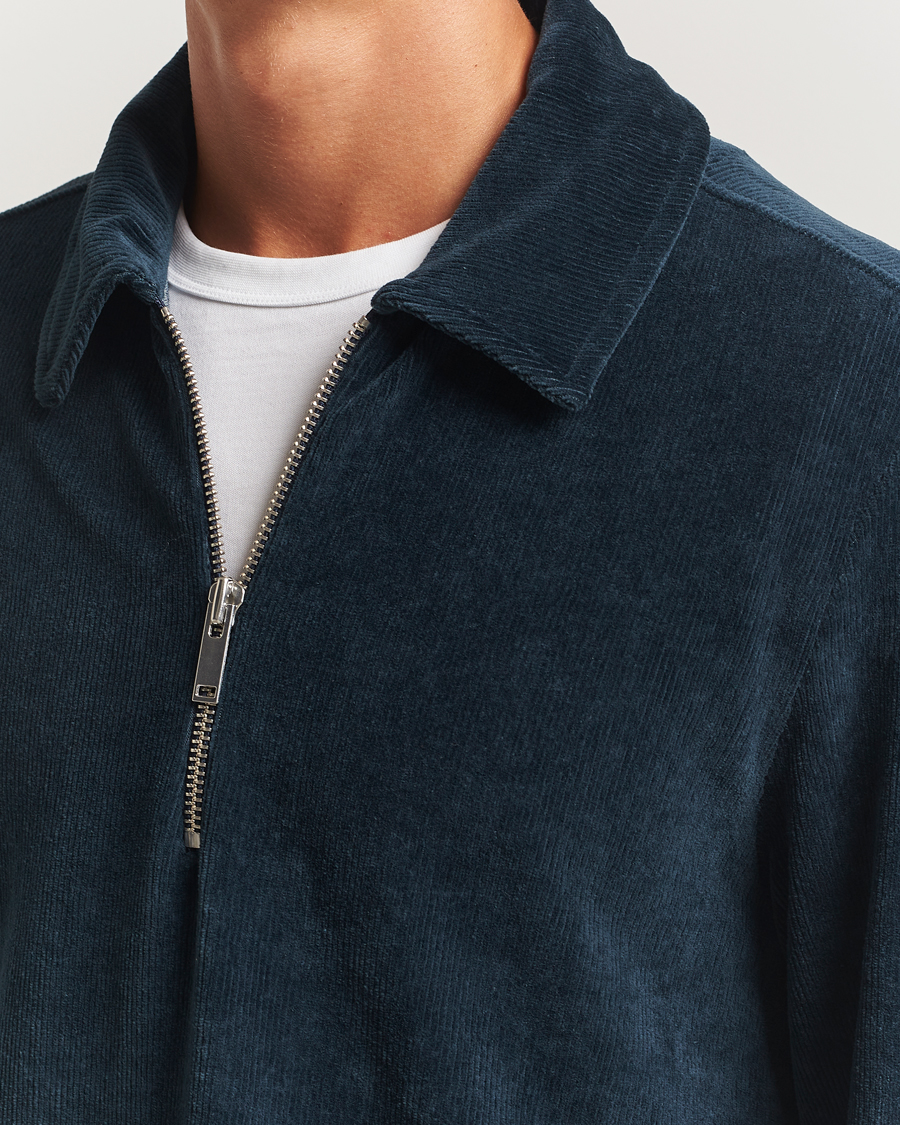 Uomini | Maglieria | OAS | Savvy Half Zip Dark Blue
