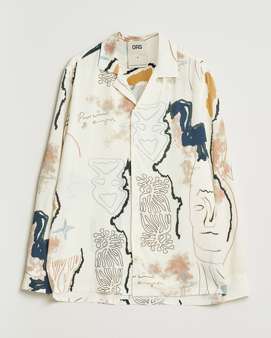 Uomini | Camicie | OAS | Brillo Viscose Shirt Beige