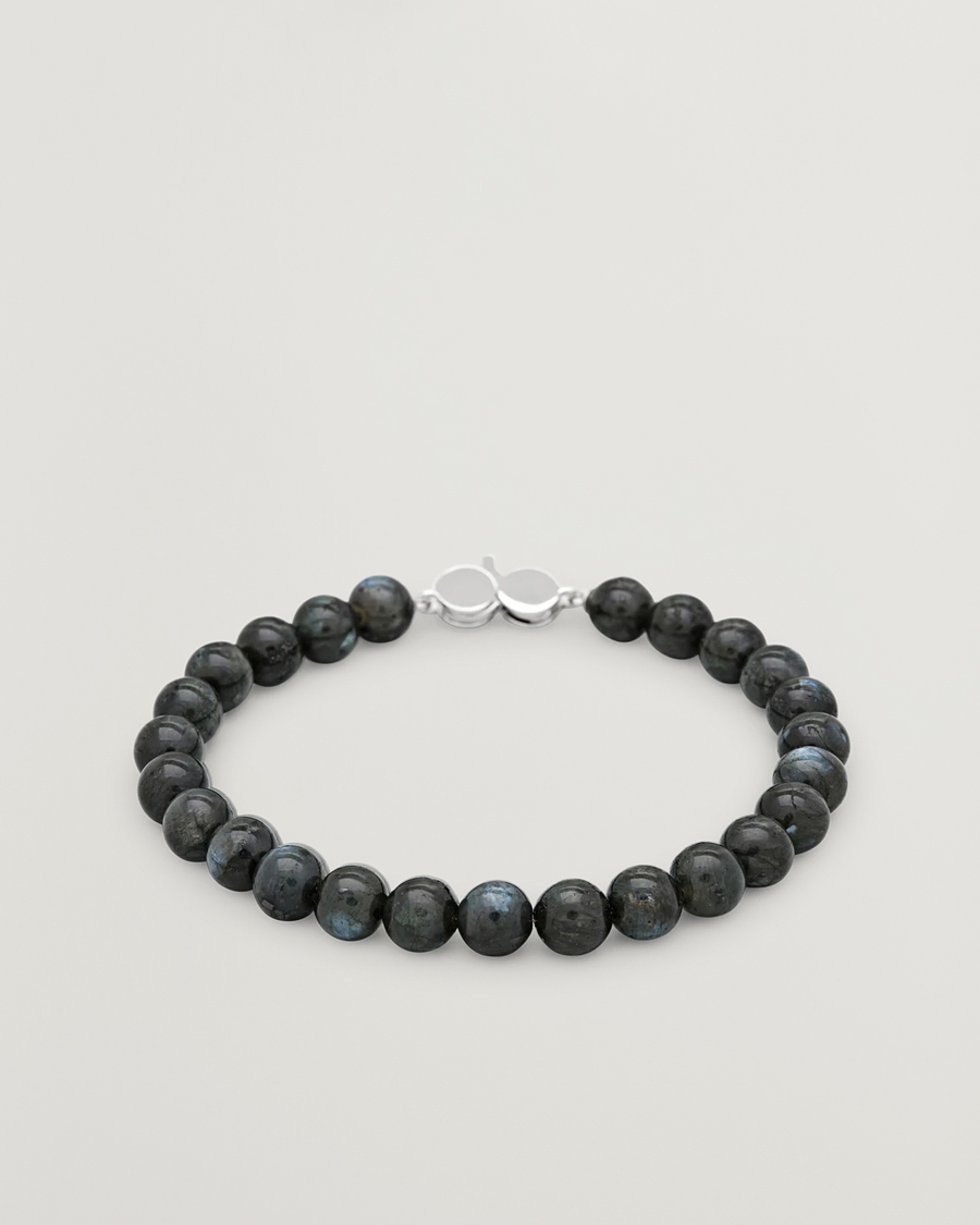 Uomini | Gioielli | Tom Wood | Cove Bracelet Black Larvikite