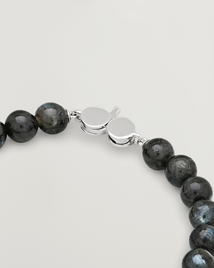 Uomini | Gioielli | Tom Wood | Cove Bracelet Black Larvikite