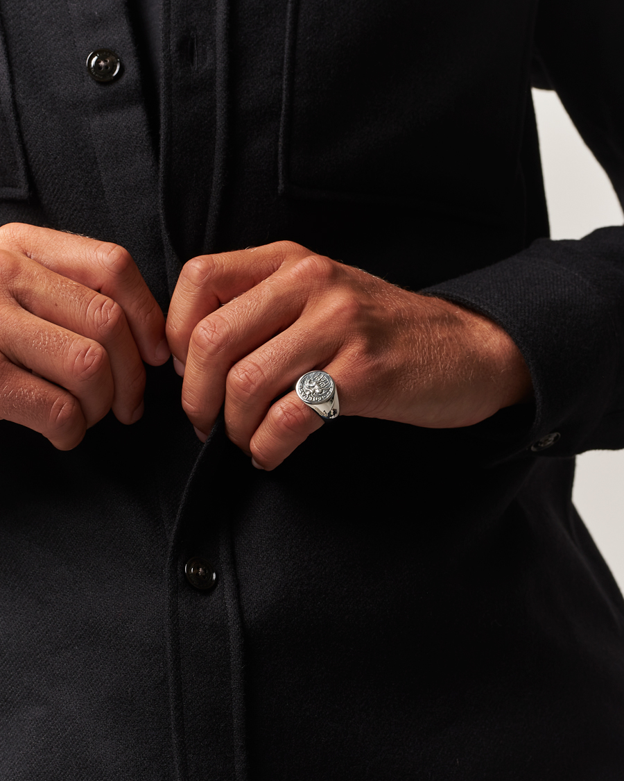 Uomini | Gioielli | Tom Wood | Coin Pinky Ring Silver