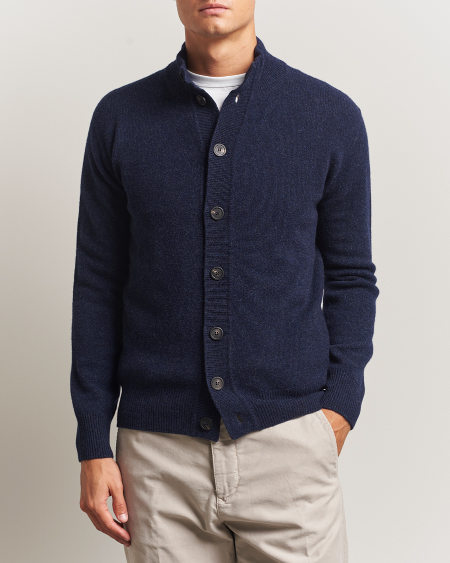 Uomini | Maglieria | Altea | Shetland Cardigan Navy