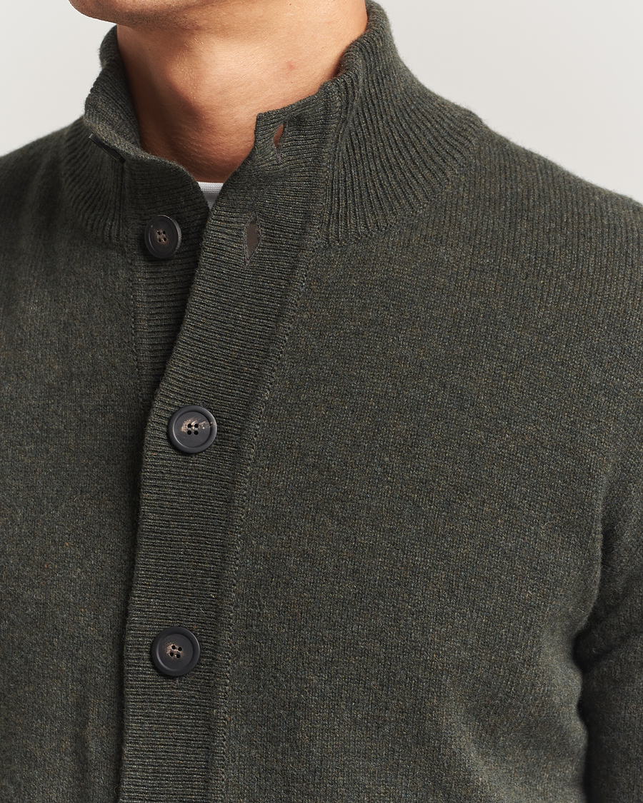 Uomini | Maglieria | Altea | Shetland Cardigan Dark Green