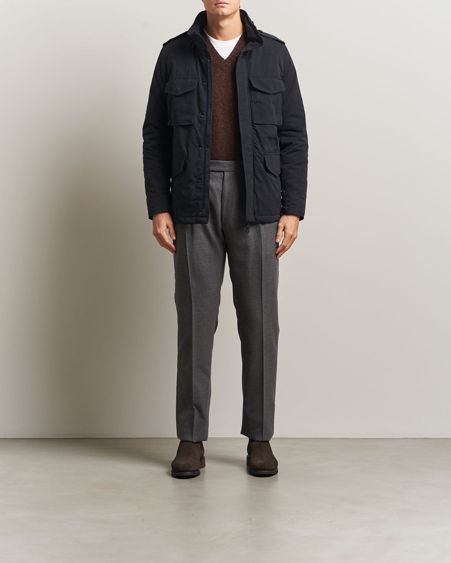 Uomini | Giacche | Aspesi | Minifield Cotton Field Jacket Navy