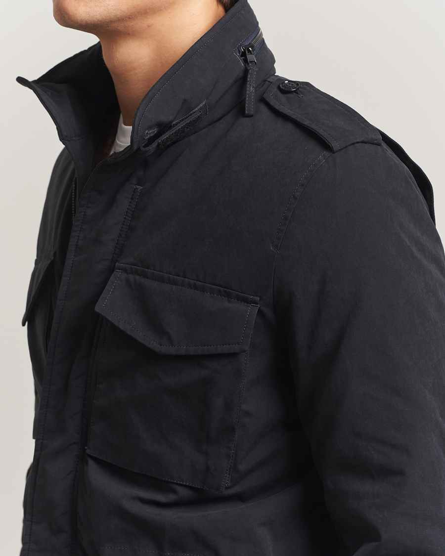 Uomini | Giacche | Aspesi | Minifield Cotton Field Jacket Navy