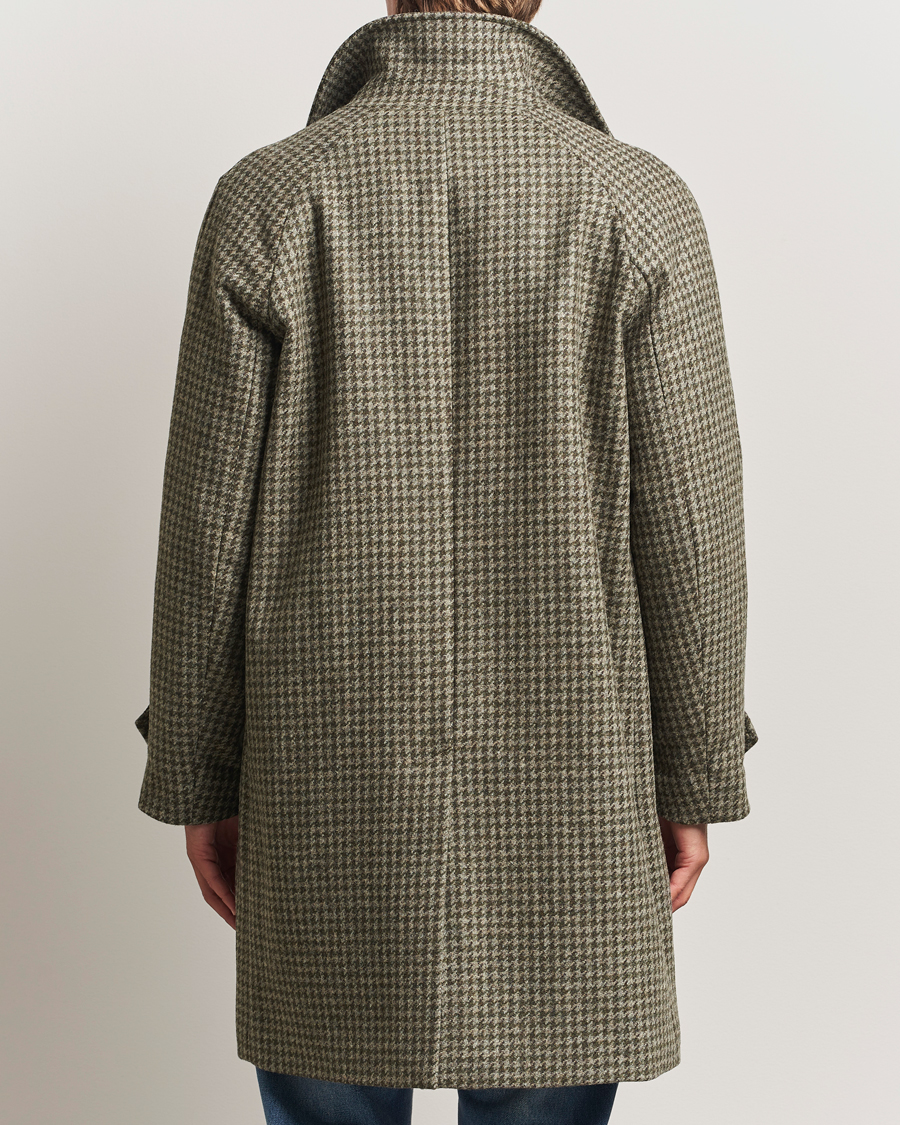 Uomini | Giacche | Aspesi | Houndstooth Wool Coat Beige