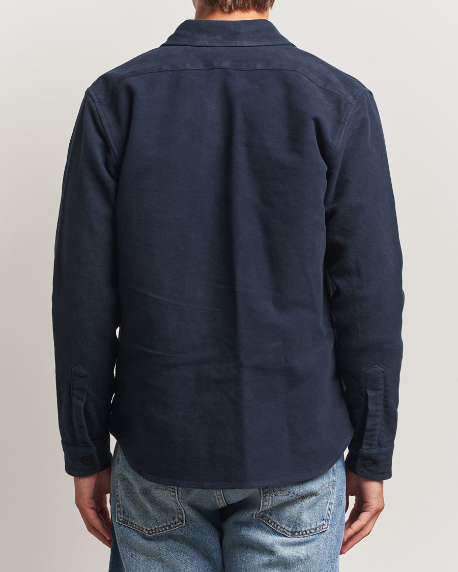 Uomini | Camicie | Aspesi | Moleskine Utility Shirt Navy