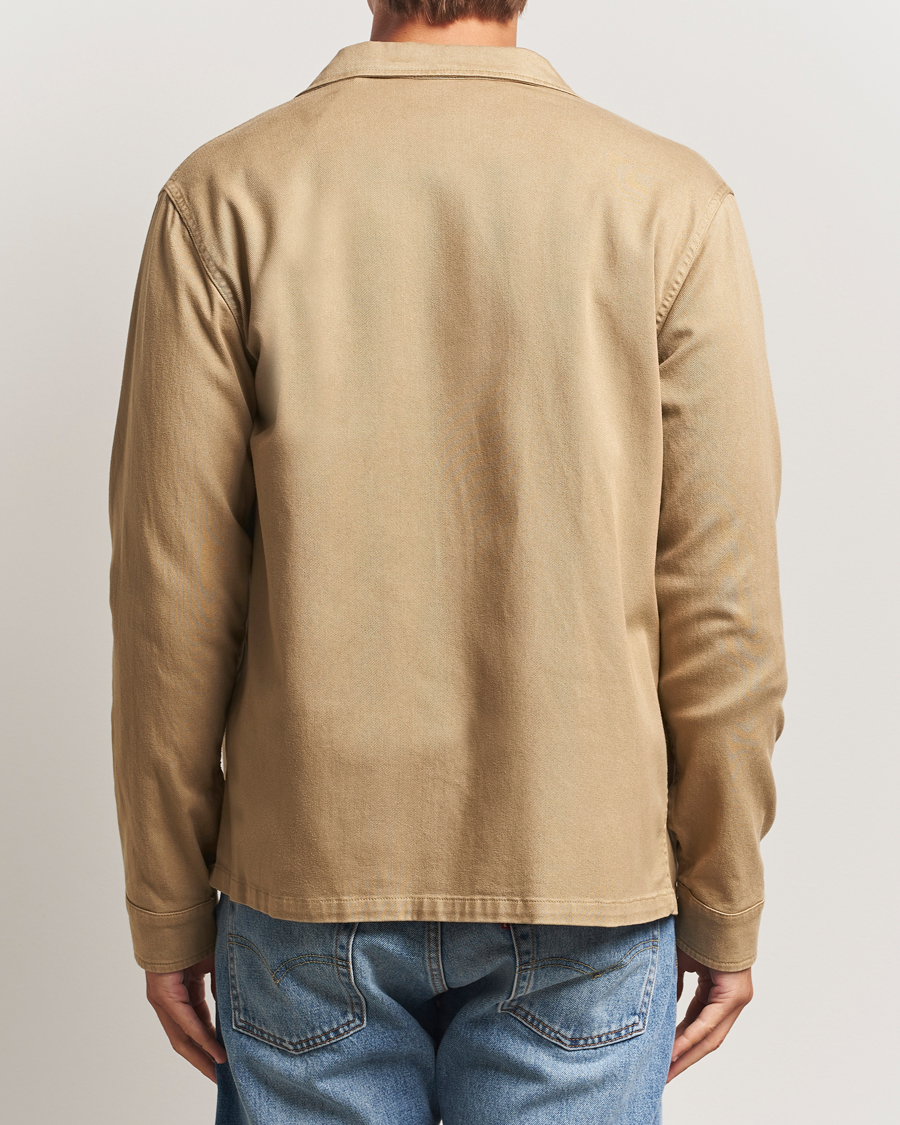 Uomini | Camicie | Aspesi | Twill Cotton Overshirt Beige