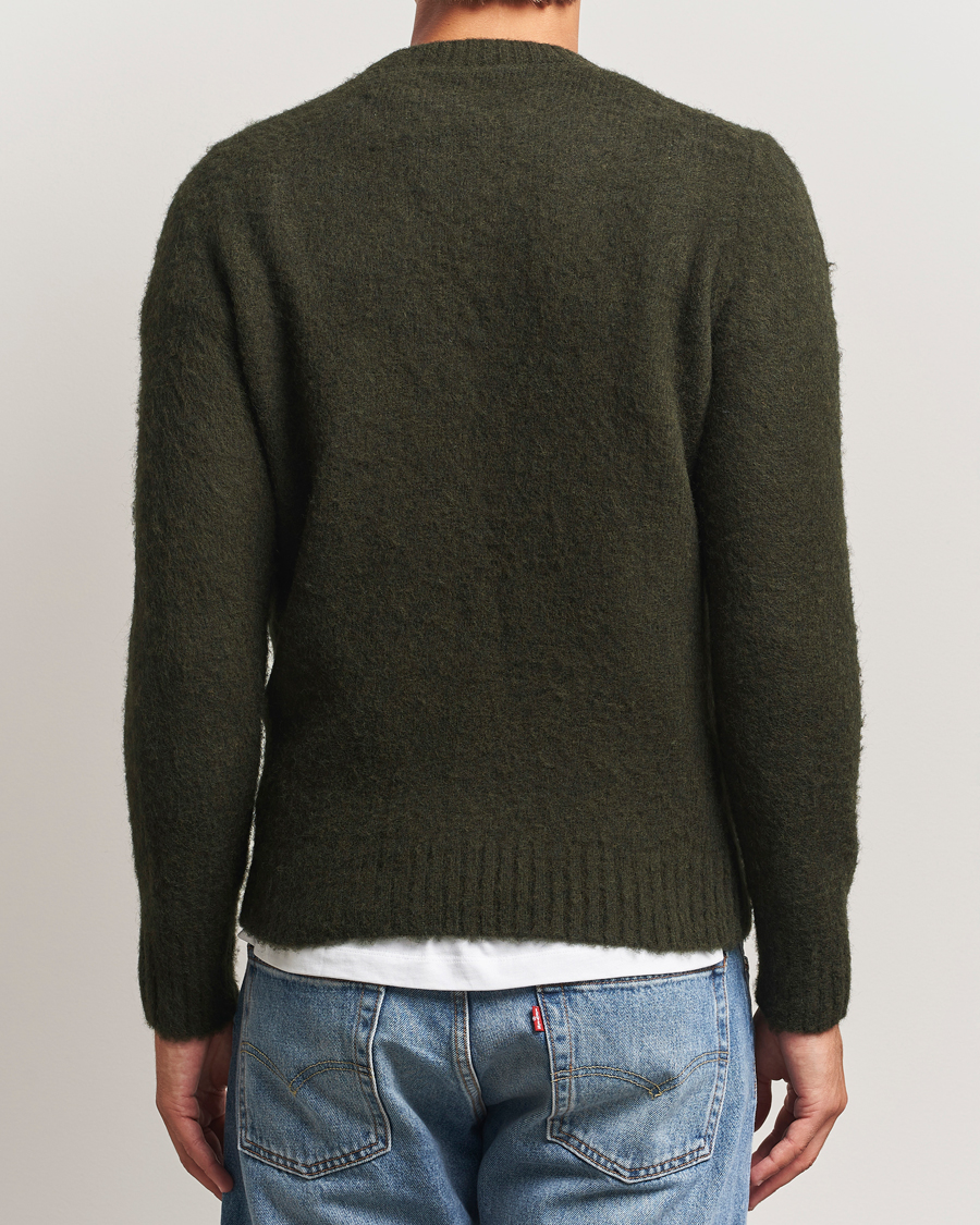 Uomini | Maglieria | Aspesi | Brushed Shetland Sweater Hunting Green