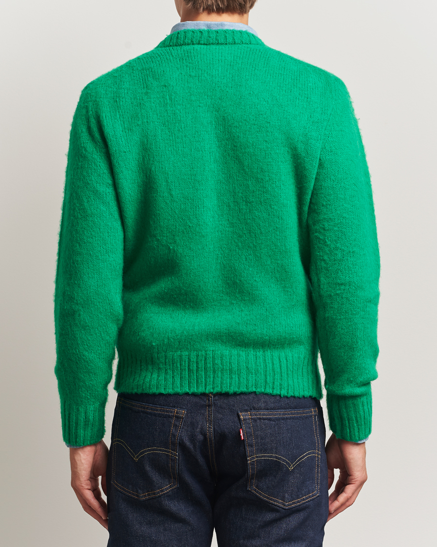 Uomini | Maglieria | Aspesi | Brushed Shetland Sweater Green