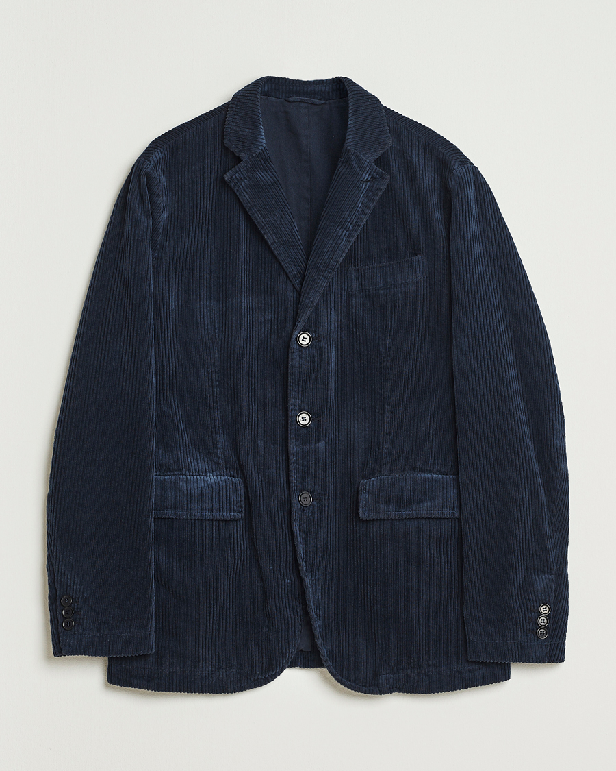 Uomini | Blazers | Aspesi | Corduroy Blazer Navy
