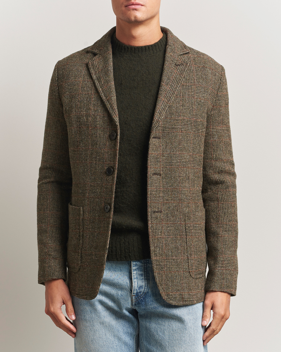Uomini | Blazers | Aspesi | Harris Tweed Blazer Brown Check